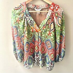 Sundance silk printed top     Size XS